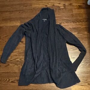 Barefoot Dreams Charcoal Open Front Cardigan